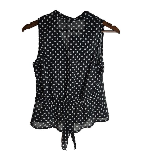 NWT Heart Soul Polka Dot Sheer Blouse Womens Small - Picture 6 of 6